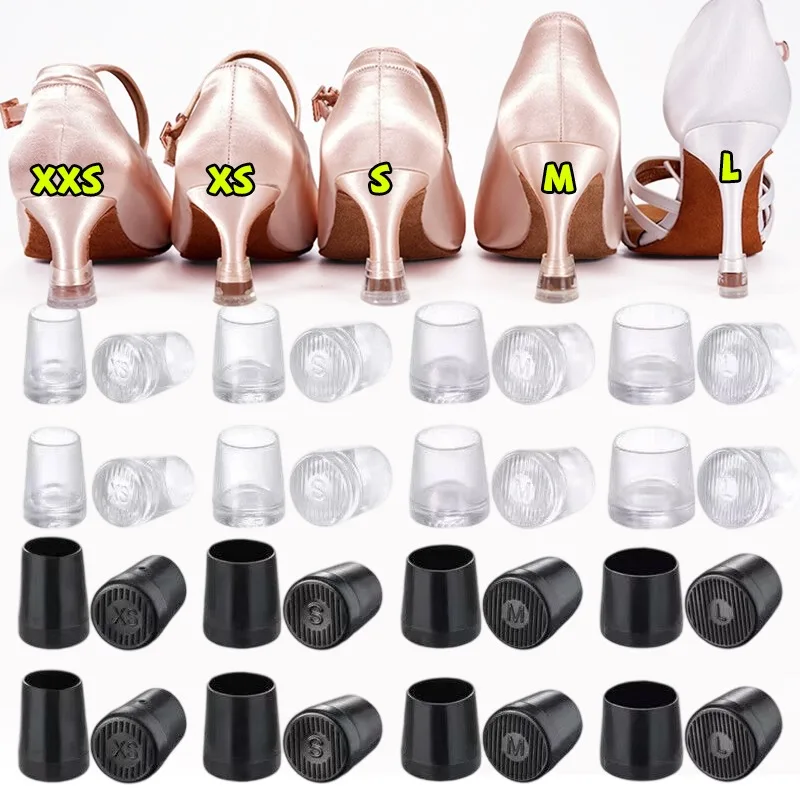 2Pairs Soft Silicone Heel Protectors Stoppers for Women Bridal Latin Non-slip Wearable Shockproof Heel Cover Shoes Accessories