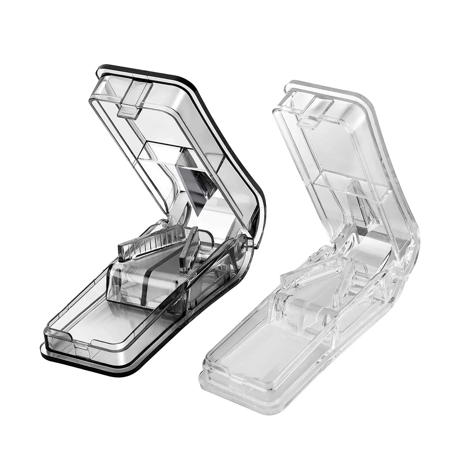 Multiple Pill Cutter, Case Box Holder Cut into 1/2 Pill Box Container Organizer