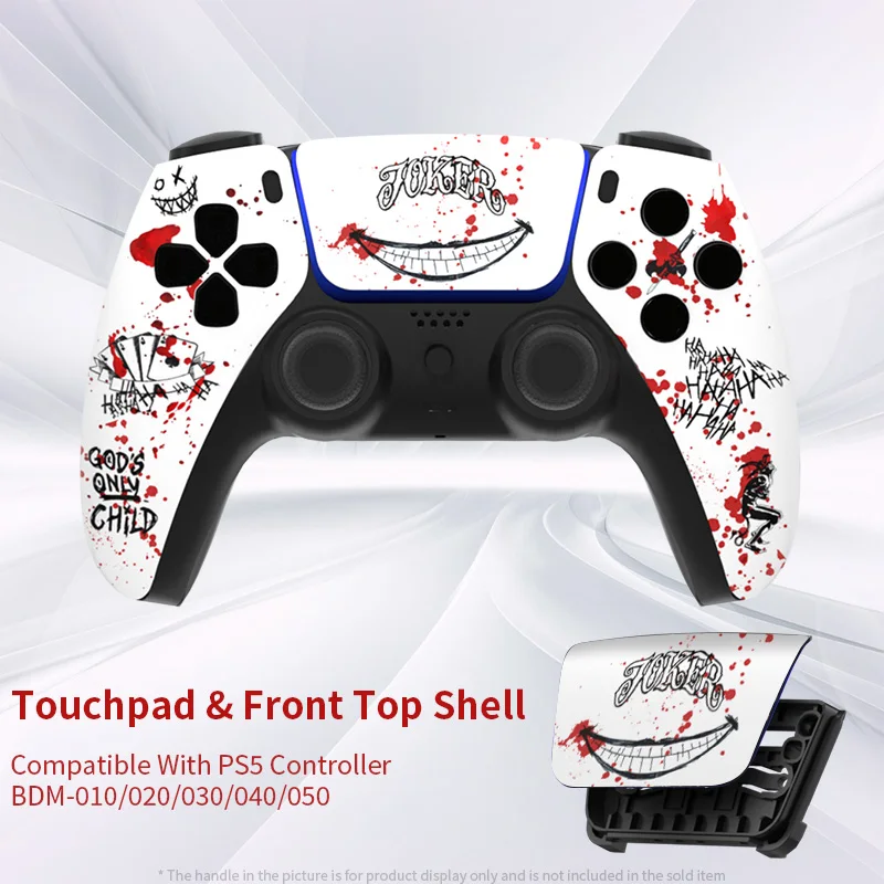 

PS5 Controller Case Touchpad Gamepad Cover Replacement Front Cover Controller Case Limited Edition Joker for BDM-010/020/030/040