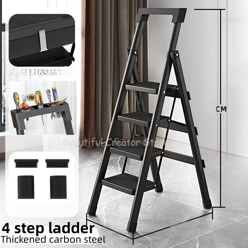 Imagem -01 - Escada Dobrável de Alumínio para Uso Doméstico Escada Dobrável com Degraus para Casa Escada Multifuncional Escadas em Espinha de Peixe escada dobravel de aluminio para uso domestico escada dobravel com degraus para casa escada multifuncional escadas em espinha de peixe 01