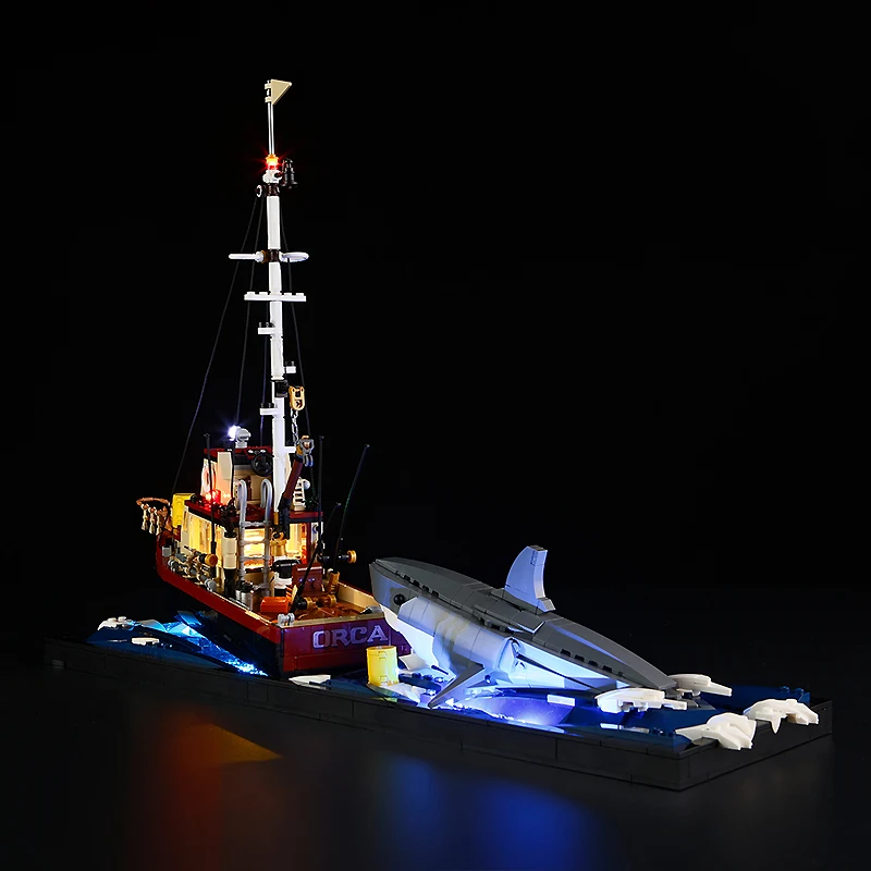 ชุดไฟ LED แบบปรับแต่งได้ระดับพรีเมียมสำหรับเลโก้ 21350 JAWS (เฉพาะไฟ LED โดยไม่มีตัวต่อ) ทำให้ผลงานสร้างสรรค์ที่คุณชื่นชอบโดดเด่น