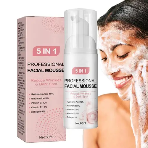 Imagen 2 del producto Limpiador espumoso Facial, limpieza profunda, Control de aceite, eliminación hidratante de espinillas, cuidado de la piel, limpiador de espuma para lavado de cara