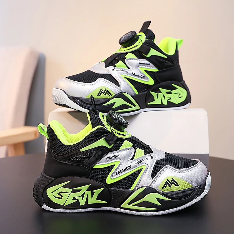 

Childrens Tennis Shoes Boys School Running Exercise Anti Slip Cushioning Sports Shoes 2026 New Lightweight Leather Casual Shoes