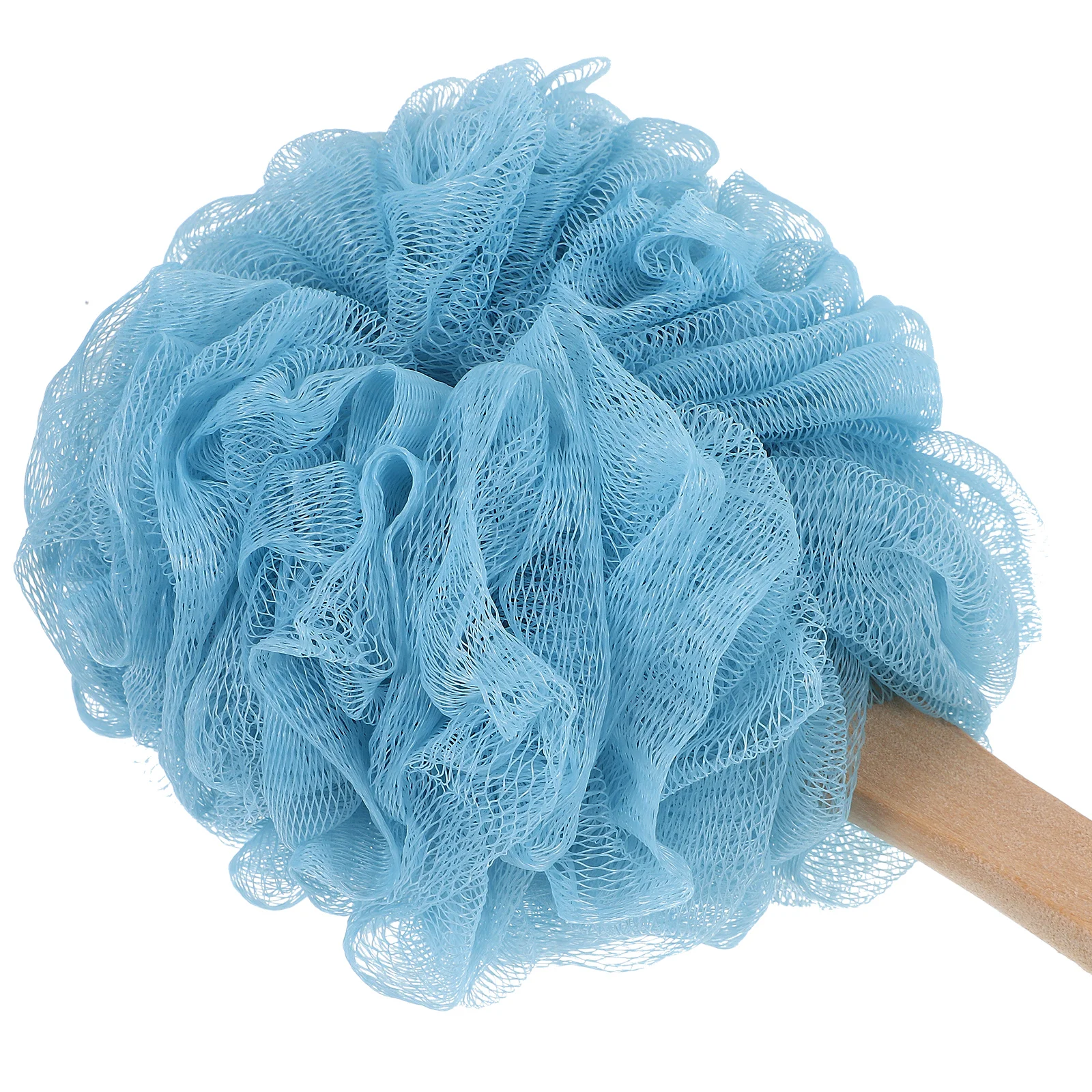 

Bath Ball Exfoliating Sponge Solid Color Balls Shower Bath Flower Long Handle Ergonomic Design Soft Comfortable Safe Healthy Eco