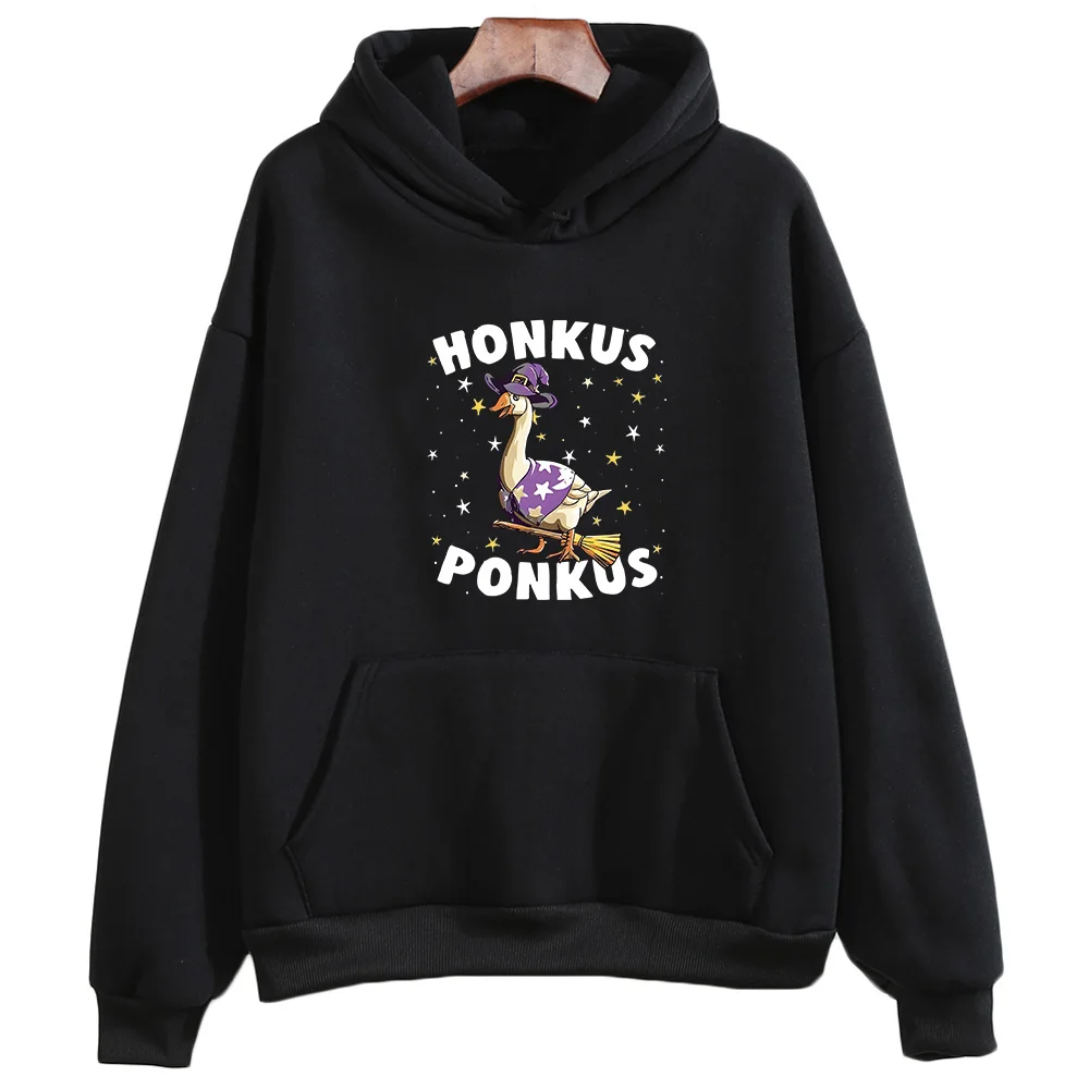 Honkus Ponkus Goose Funny Graphic Hoodie Women/men Casual Long Sleeve Sweatshirts Autumn Comfortable Fleece Clothes Print Tops