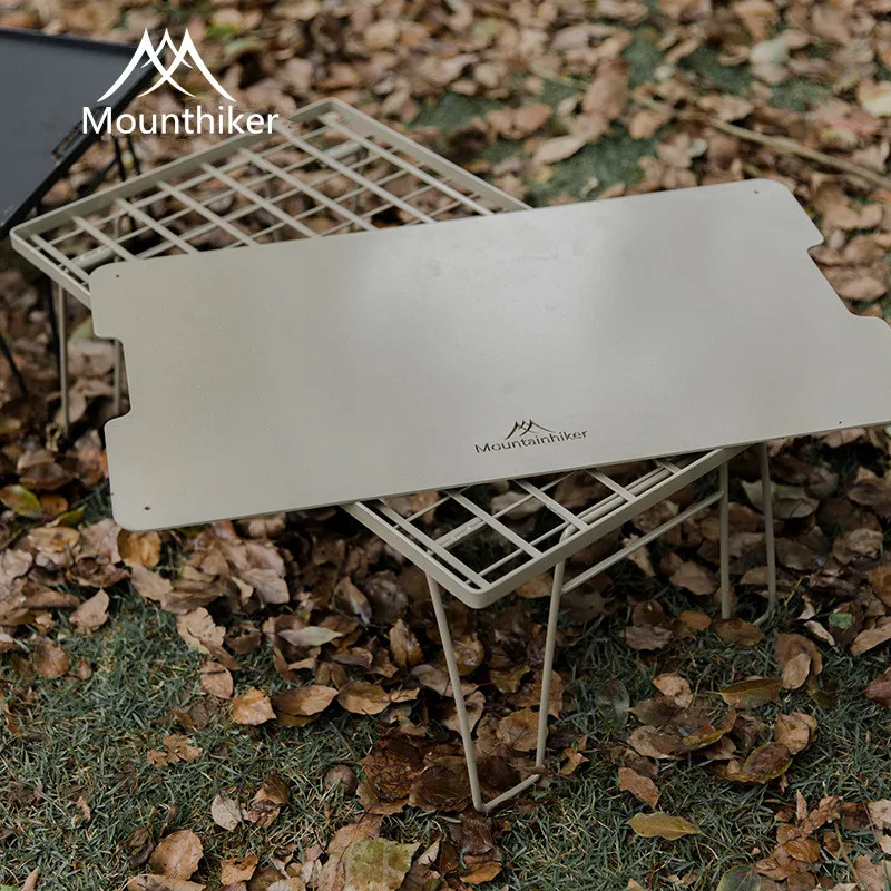 Mounthiker Outdoor Multi-function Steel Mesh Table Stainless Steel Plate Ultralight Easy To Carry for Camping Hiking Picnic BBQ