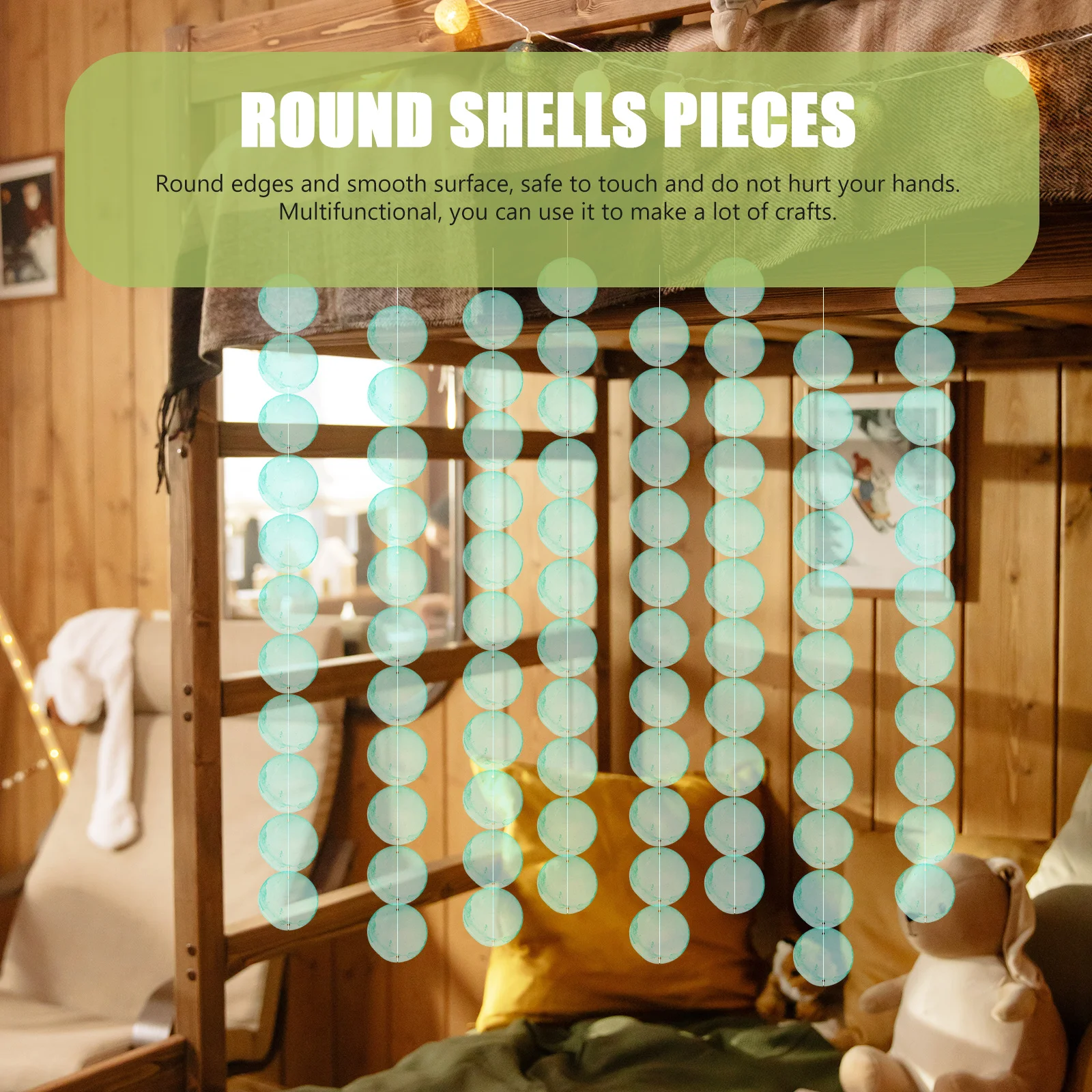 

100pcs Shell Slices Round Natural Beads For Diy Jewelry Making Craft Supplies Beach Party Wind Bell Pendant