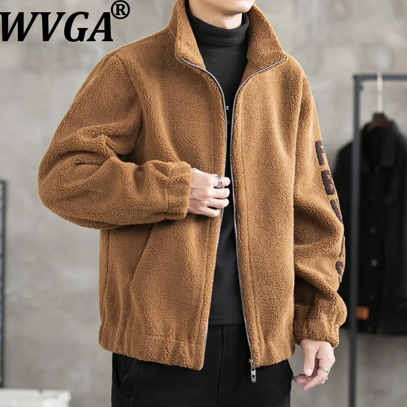 

WVGA осень-зима новая мужская хлопковая модная куртка с воротником-стойкой нишевая шикарная повседневная шерстяная утолщенная теплая куртка с длинными рукавами M117