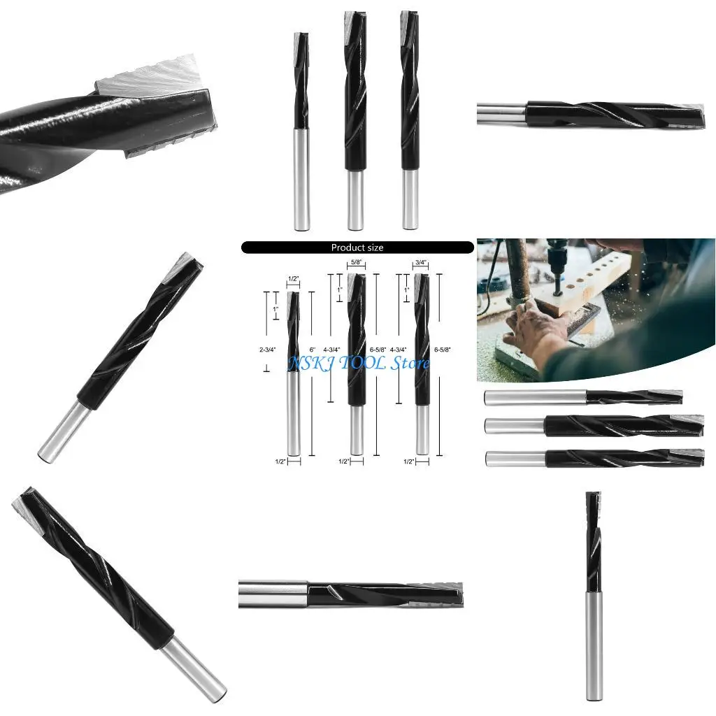 

L8RC Professional Woodworking Drill Bit With Up Shear Tip Precisions Guide