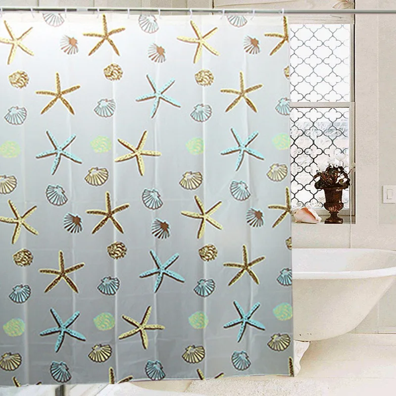 Bathroom Shower Curtain With Thickened Waterproof And Mold Resistant Shower Curtain PEVA Durable Bathroom Screen With Hook