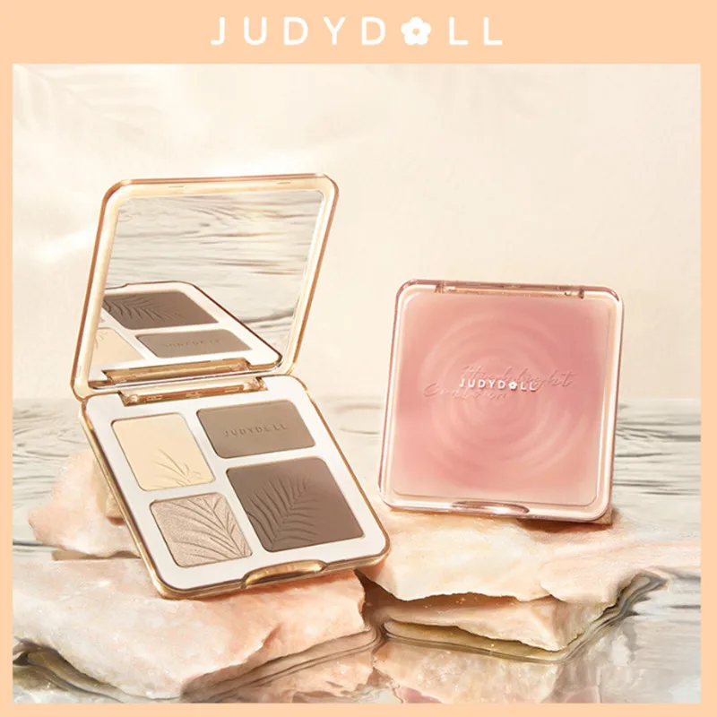 Judydoll ไฮไลท์คอนทัวร์อายแชโดว์เนื้อด้านเพิ่มความกระจ่างใสเป็นธรรมชาติติดทนนาน