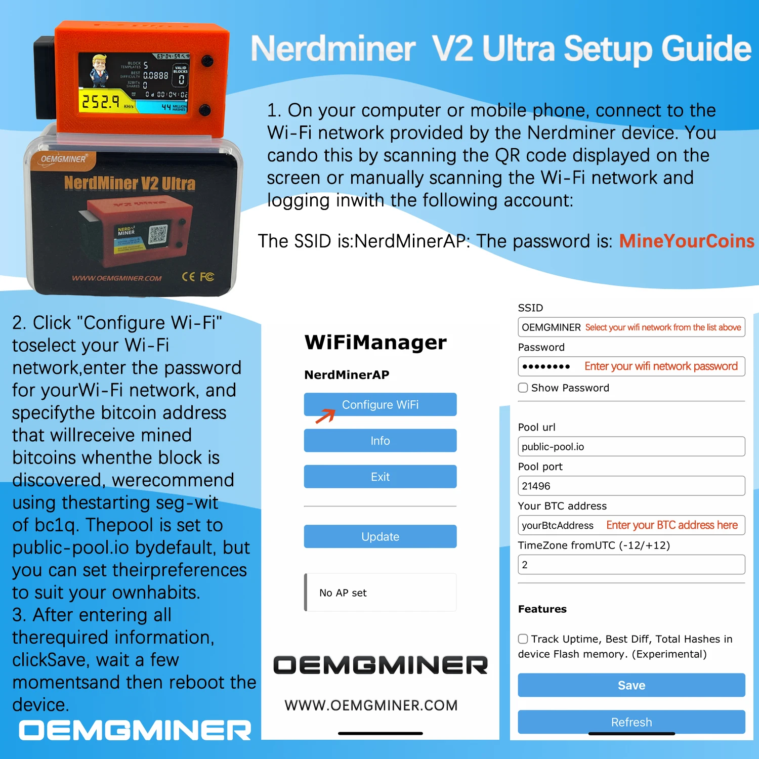 NerdMiner V2 Ultra 250KH/S T Display S3 Penambang Kripto Penambang Lotere Solo Beruntung Berpendingin Kipas Penambang BTC