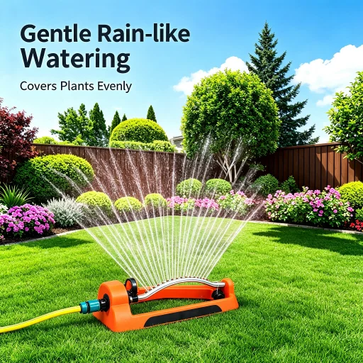 Oscillating Lawn Sprinkler with Pure Copper Nozzle and Hydraulic For swing Mechanism for Consistent Water Flow view 5