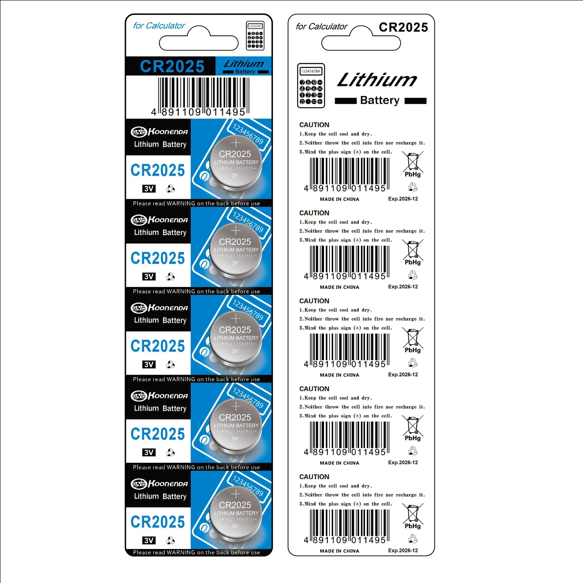 CR2025 3V Lithium Coin Cell Bulk Pack DL2025 KCR2025 LM2025 for Car Key Fob Watch Remote Control Electronics