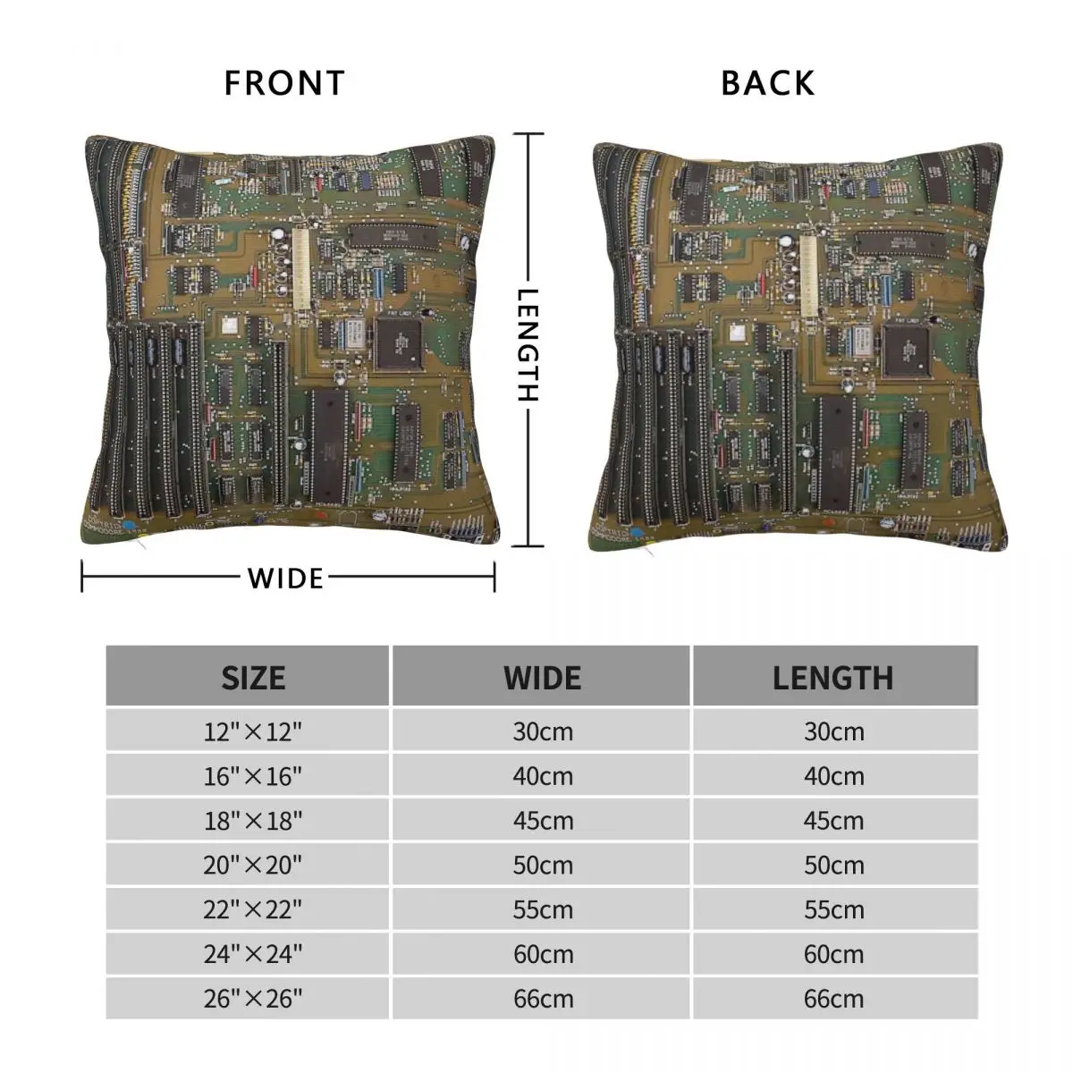 Amiga 2000 Motherboard Pillowcase Polyester Linen Velvet Creative Zip Decor Room Cushion Cover 45x45