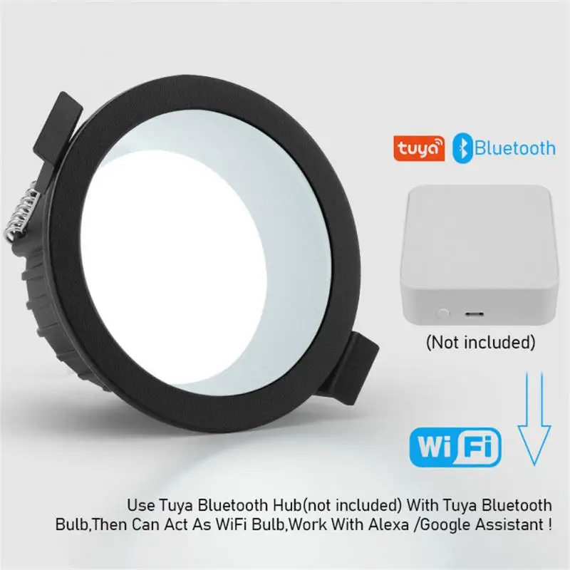 CORUI Tuya Bluetooth 4 polegadas Downlight Inteligente 10/15W Luz LED SmartLife RGB CW + WW Suporte Lâmpada Alexa Google Home Via Bluetooth Hub