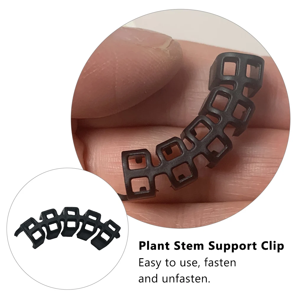 

100pcs Plant Clips Tomato Vine Support Canopy Shaping Gardening Clamps Stem Gardening Clamps Trainer Fixing Tools