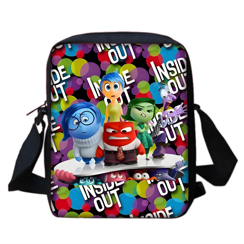 Boy Girls Funny Movie Inside Out Printed Shoulder Messenger Bag Child Casual Handbag Men Women Phone Bag Shopping Bag