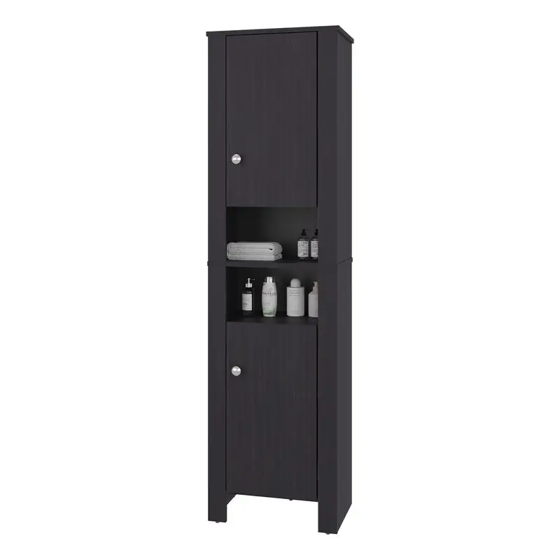 خزانة كاتالينا الأنيقة الطويلة - منظم الحمام مع مقصورات مغلقة ومناطق الاستخدام اليومي - لمسة نهائية ينجي #6