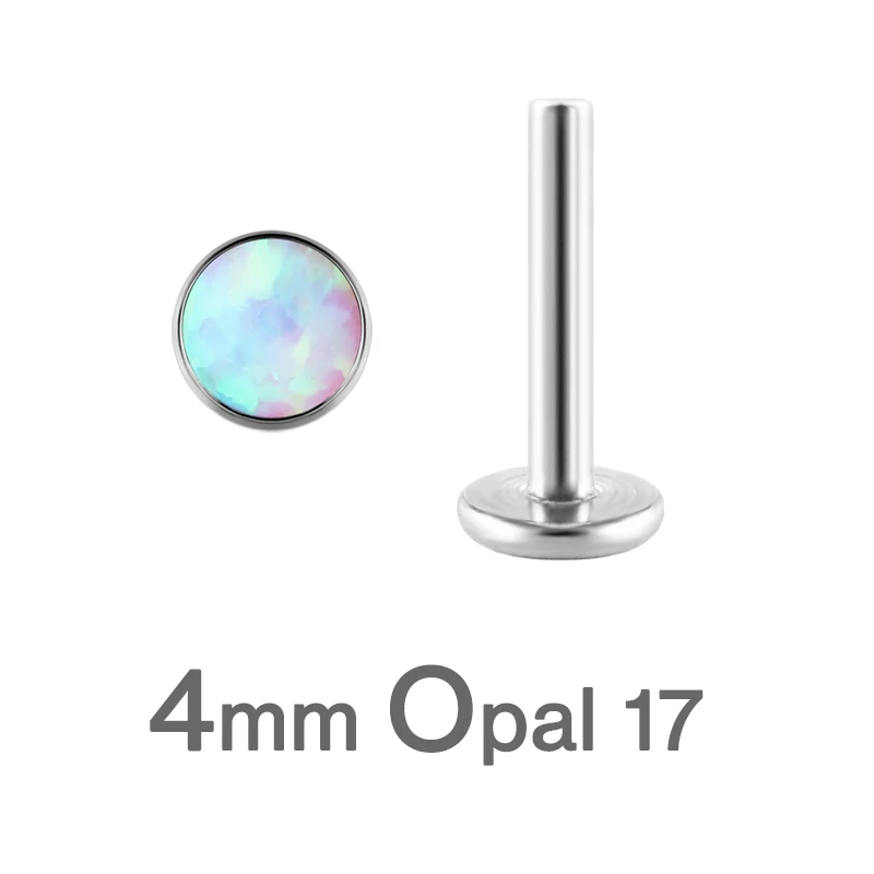 Opal Titanium Labret Studs 16G for Lip Ear Piercing