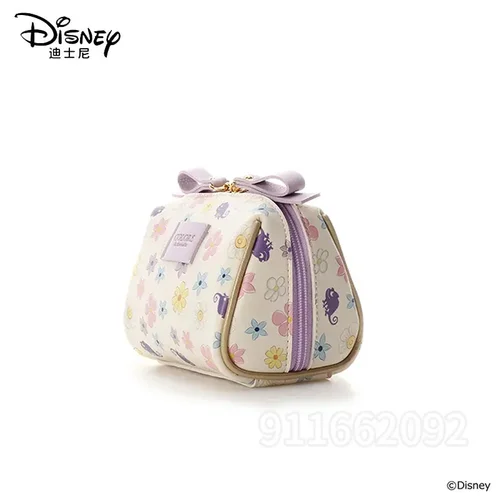 Imagen 2 del producto Nueva bolsa de cosméticos Original de princesa de Disney para mujer, bolso de mano impermeable de viaje, lápiz labial multifuncional de gran capacidad para mujer Cosme