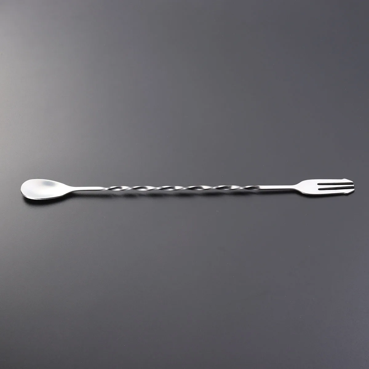 

32Cm 304 Stainless Steel Cocktail Spoon Mixing Fork Swizzle Stick Bartender Tool For Tea Stirring Ideal Bar