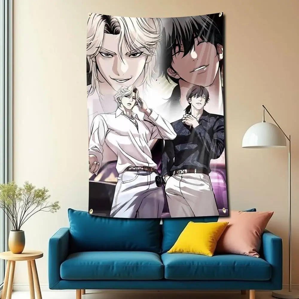 Lookism-DG James Lee  Flag Tapestry Banner for Bedroom Living Room Outdoor Camping Custom Supported
