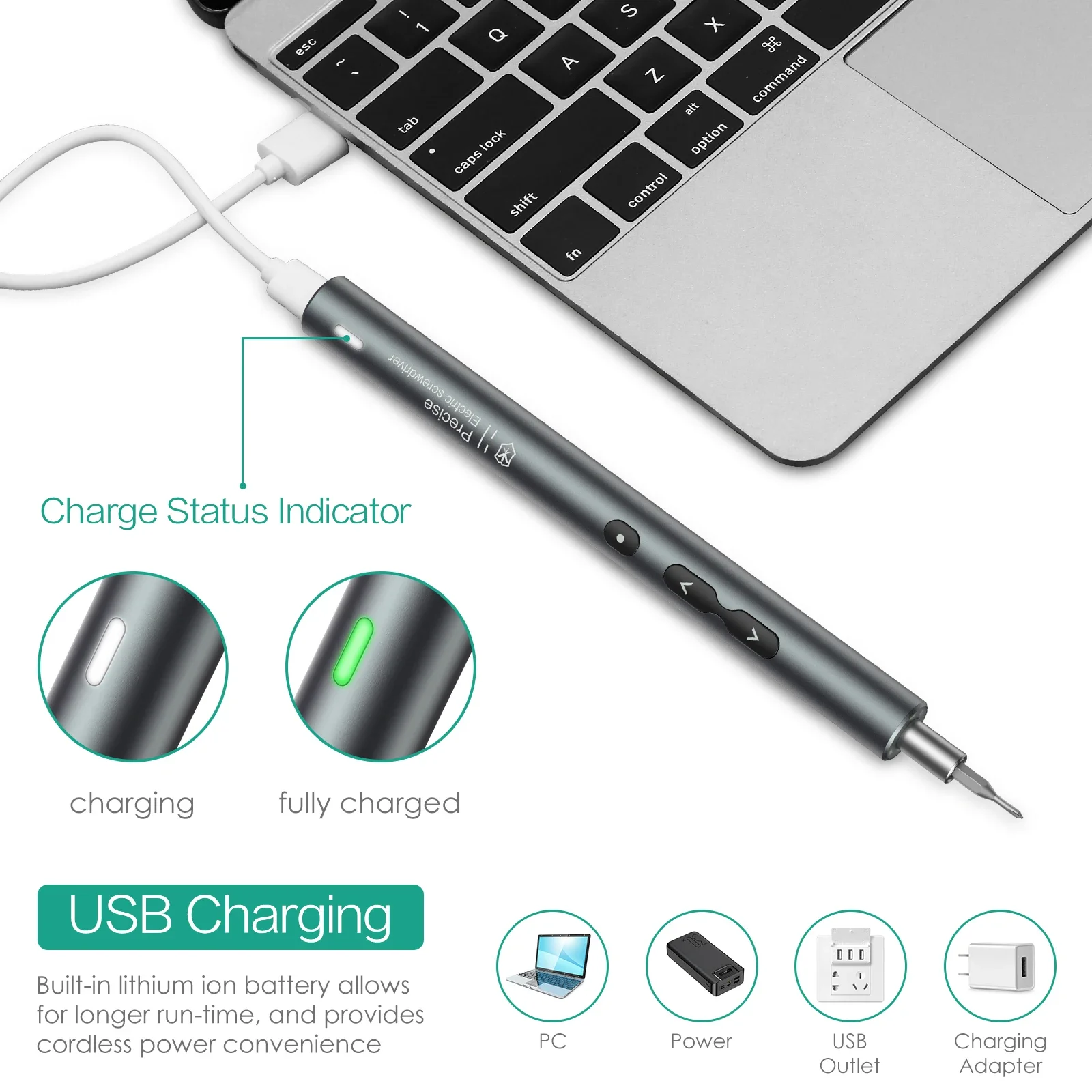 Precision Electric Screwdriver Handle 6 in 1 Power Tools Rechargeable Wireless Mini Small Bits for Xiaomi Mobile Cell Repair New