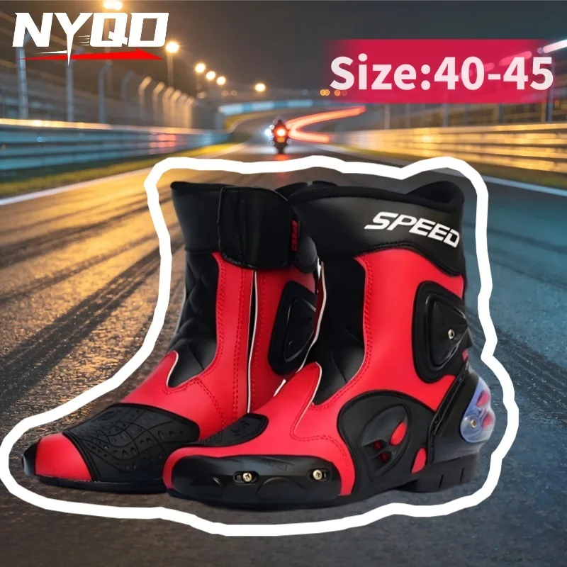 

Motorcycle Racing Riding Boots Summer Breathable Anti-slip Anti-fall Knight Moto Shoes Casual Motorcycle Riding Gear
