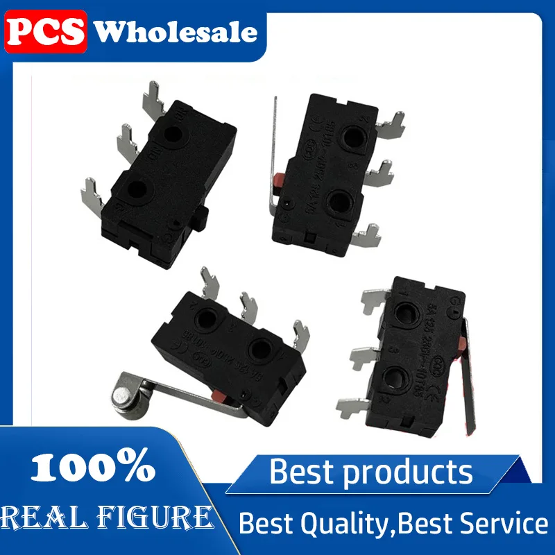 2PCS Small micro travel limit point trigger switch KW12/KW11-3Z/PCB bent foot 3-pin accessories universal 5A/250V