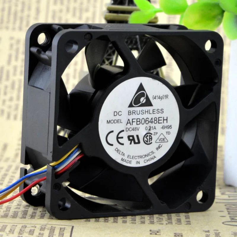 l 1PCS Industrial Chassis Cooling Fan For DELTA AFB0648EH | 48V 0.21A 60×60×25mm 6CM