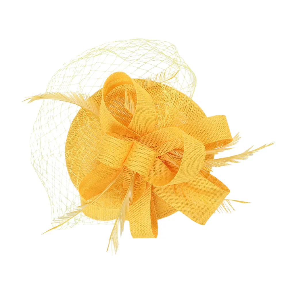 

Женский головной убор-фасцинатор с сетчатой вуалью, шляпка для чаепития, аксессуар для волос для банкета, ролевых игр, свадьбы, танцевальной вечеринки, элегантное украшение для головы