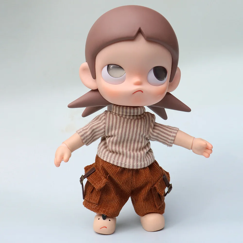 

The New Hot-selling Zsiga Doll Joint Movable Doll Clothes Simple and Versatile Striped Long-sleeved Top Solid Color Shorts