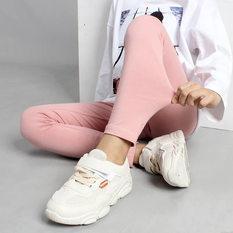 Girls Legging 2025 New Spring/Summer Korean Version Fashion Kids Solid Sport Casual For Age 4-13 Years Trousers