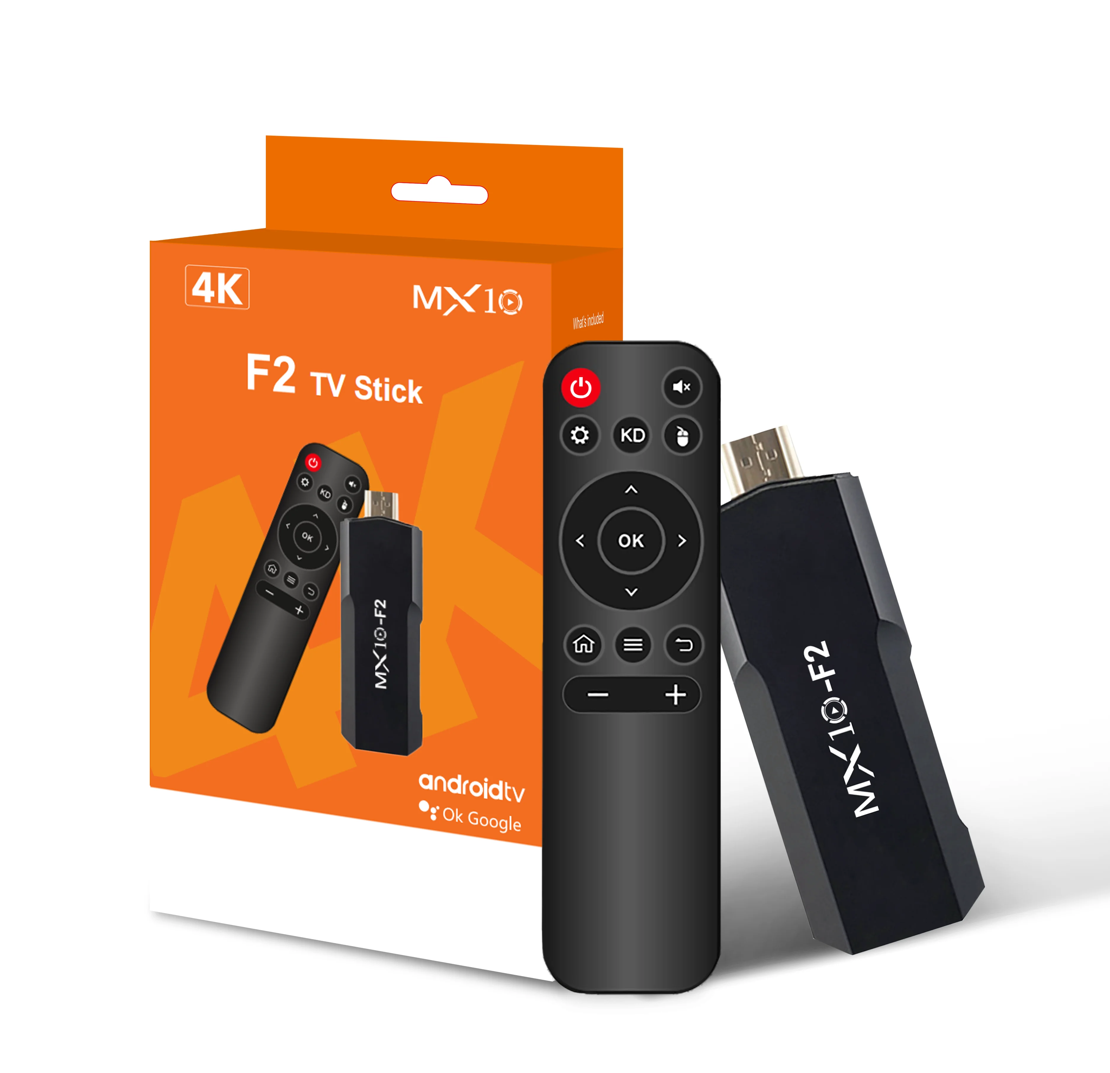 Android TV Stick MX10 F2 DDRIII 1GB EMMC 8GB Android 11 Allwinner RK3228A Quad-Core WiFi 2.4G/5G TV Stream