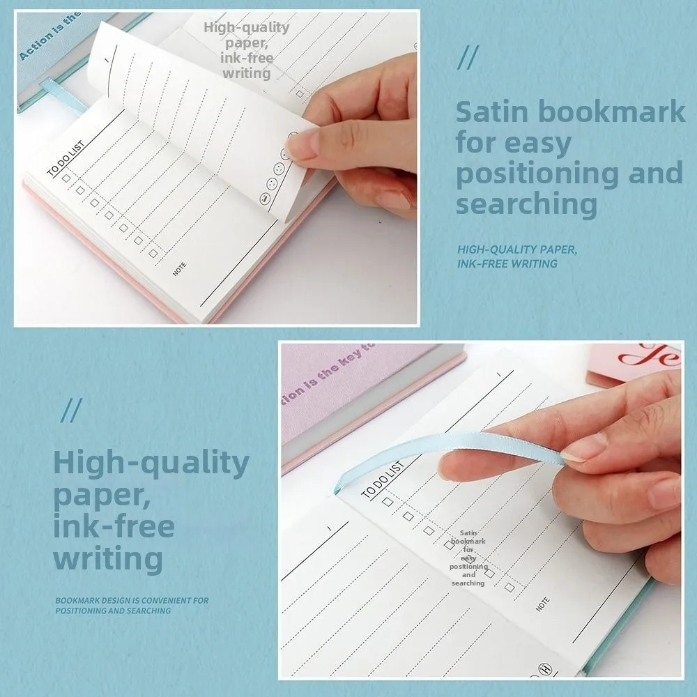 PU leather cover Schedule Plan Book Double-Sided Writing Compact Design Daily Planner 100 Sheets Multiple color options