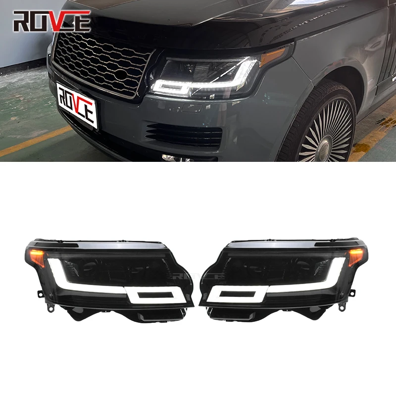 ROVCE Car LED Headlight Head Lamp For Land Rover Range Rover Vogue L405 2013-2017 Upgrade 2023 New Style LED Glare High Beam