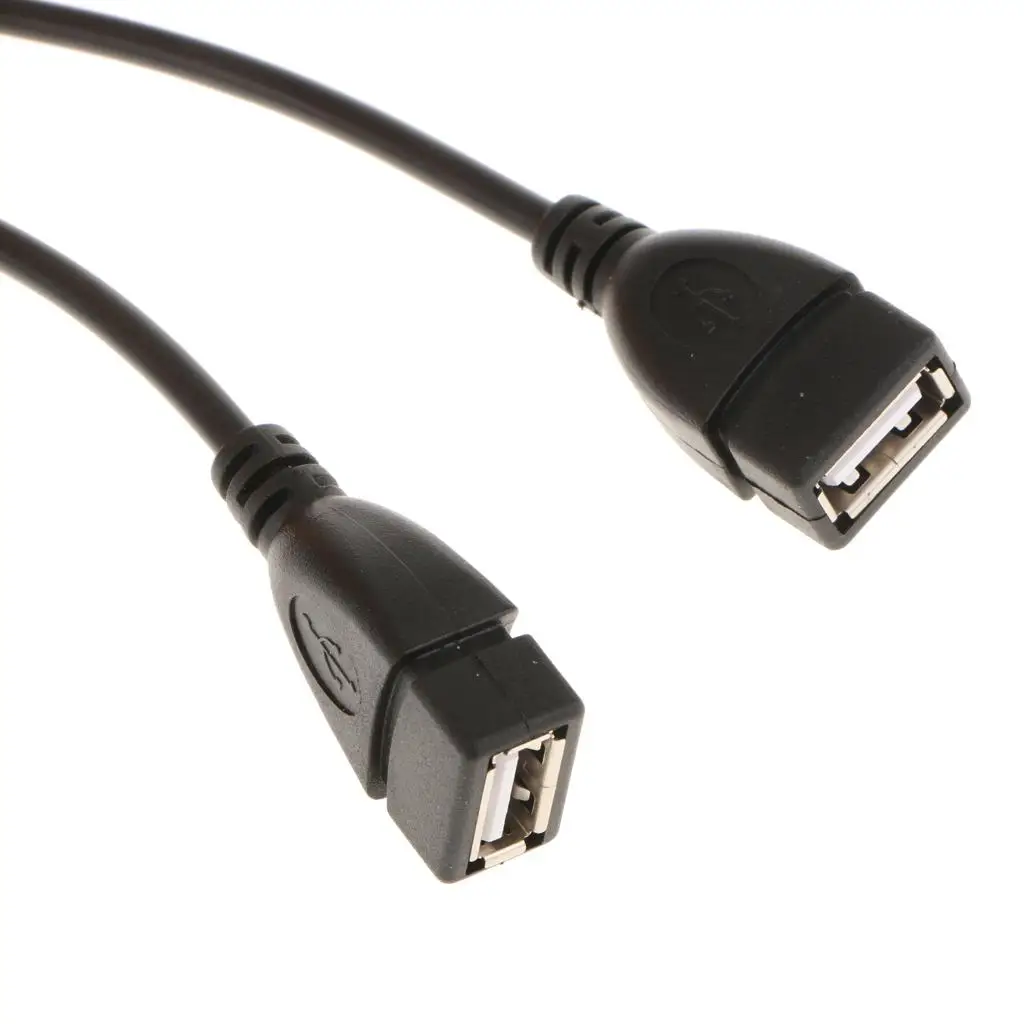 USB 2.0 Extension Splitter Cable Male to Two Female Multi USB Connector Power Data for Laptop Notebook Computer