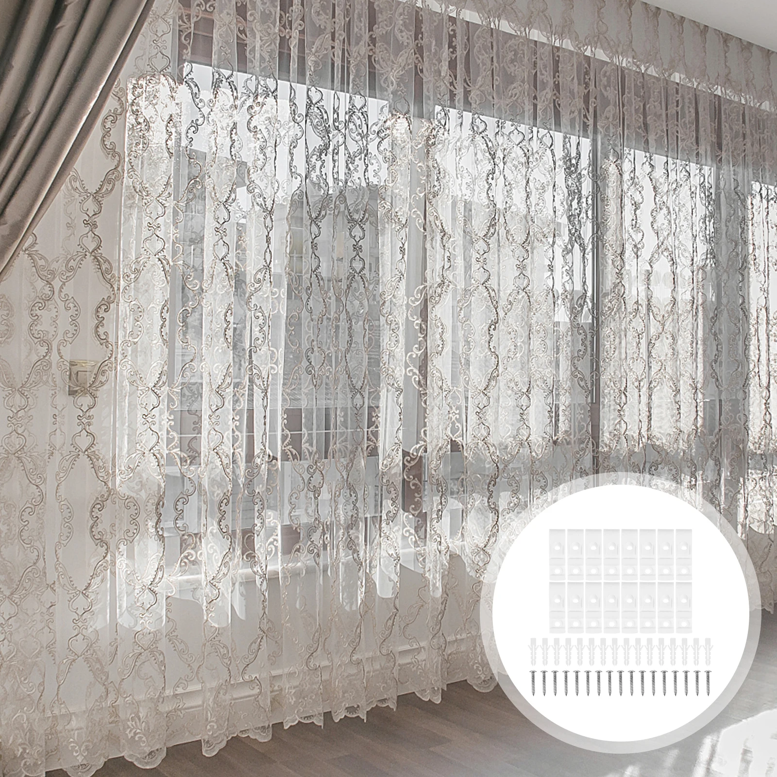 

Curtain Hooks Accessories For Roller Blinds Roman Vertical Shutters Tensioner Clips Plastic Fasteners Easy Install