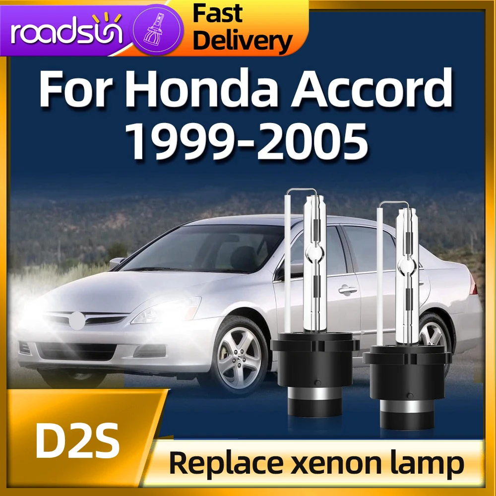 

Roadsun 2Pcs 12v 35w D2S Xenon Headlight Lamps HID Bulbs For Honda Accord 1999 2000 2001 2002 2003 2004 2005