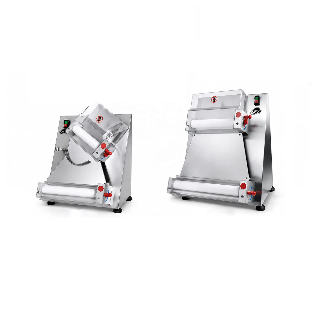 Commercial Pizza Dough Sheeter Electric Dough Roller Press Machine Stainless Steel Pizza Base Former for Bakery Restaurant
