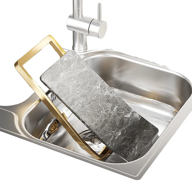 Natural marble stone hotel home accessories stone tray stainless steel natural marble service