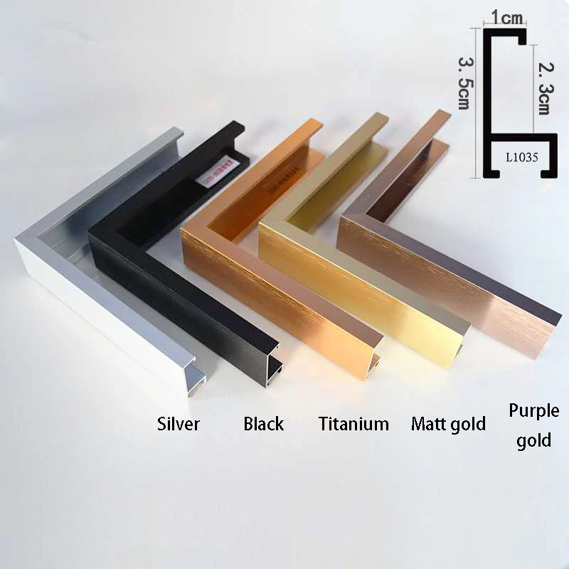 Aluminum Alloy Canvas Narrow Edge Simple Metal Mural Oil Painting Frame 9 Colors Can Be Customized in Large Sizes