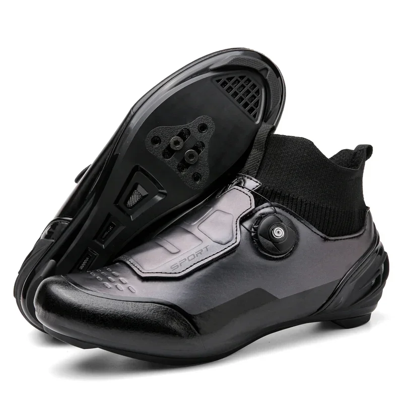 Bicycle Speed Sneakers for Men and Women, Flat Road Bike Boots, Cycling Shoes, Cleats Pedal, SPD Mountain Biking Shoes