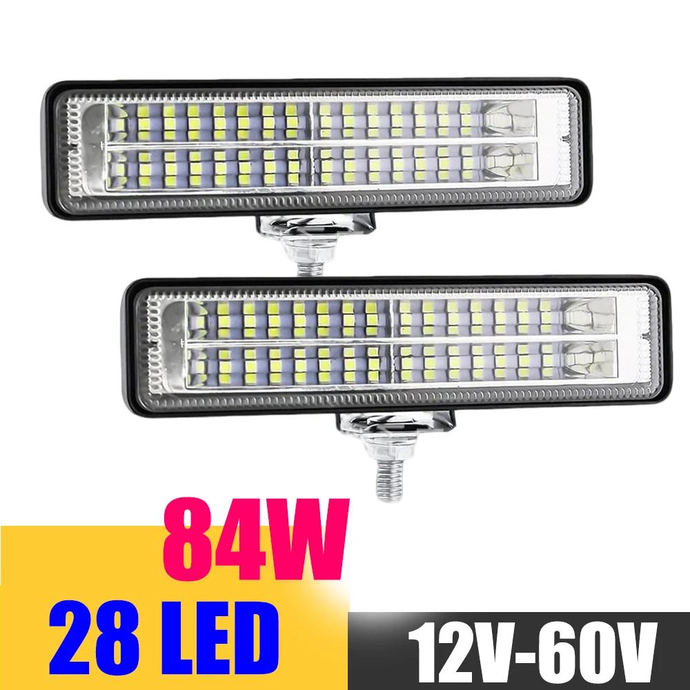 

Комплект из 2-х светодиодных рабочих фар 84W (28 LED) для внедорожников, квадроциклов, тракторов, лодок, грузовиков, экскаваторов, 12-60V, комбинированный луч