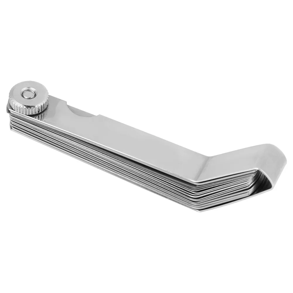 6 Blades Feeler Gauge Stainless Steel 0.05-1.00MM Feeler Gauge Set Metric Offset Gauge Measuring Tool For Valve Adjustment