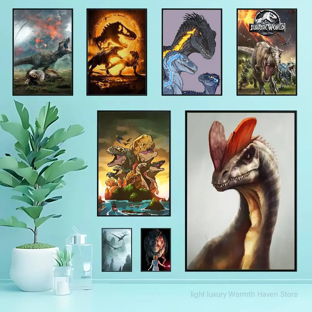 

J-Jurassic Park Word Poster HD Art Sticky Wall Waterproof Home Living Room Bedroom Bar Aesthetic Decoration