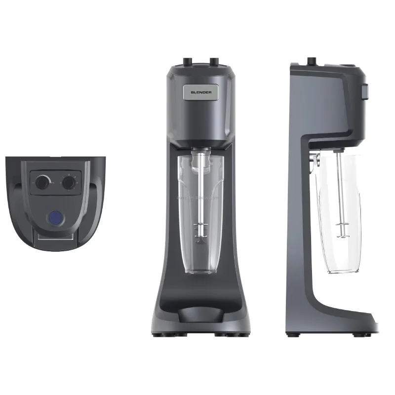 Commercial 300W Portable Blender 220V Button Controls Variable Speed Milkshake Machine