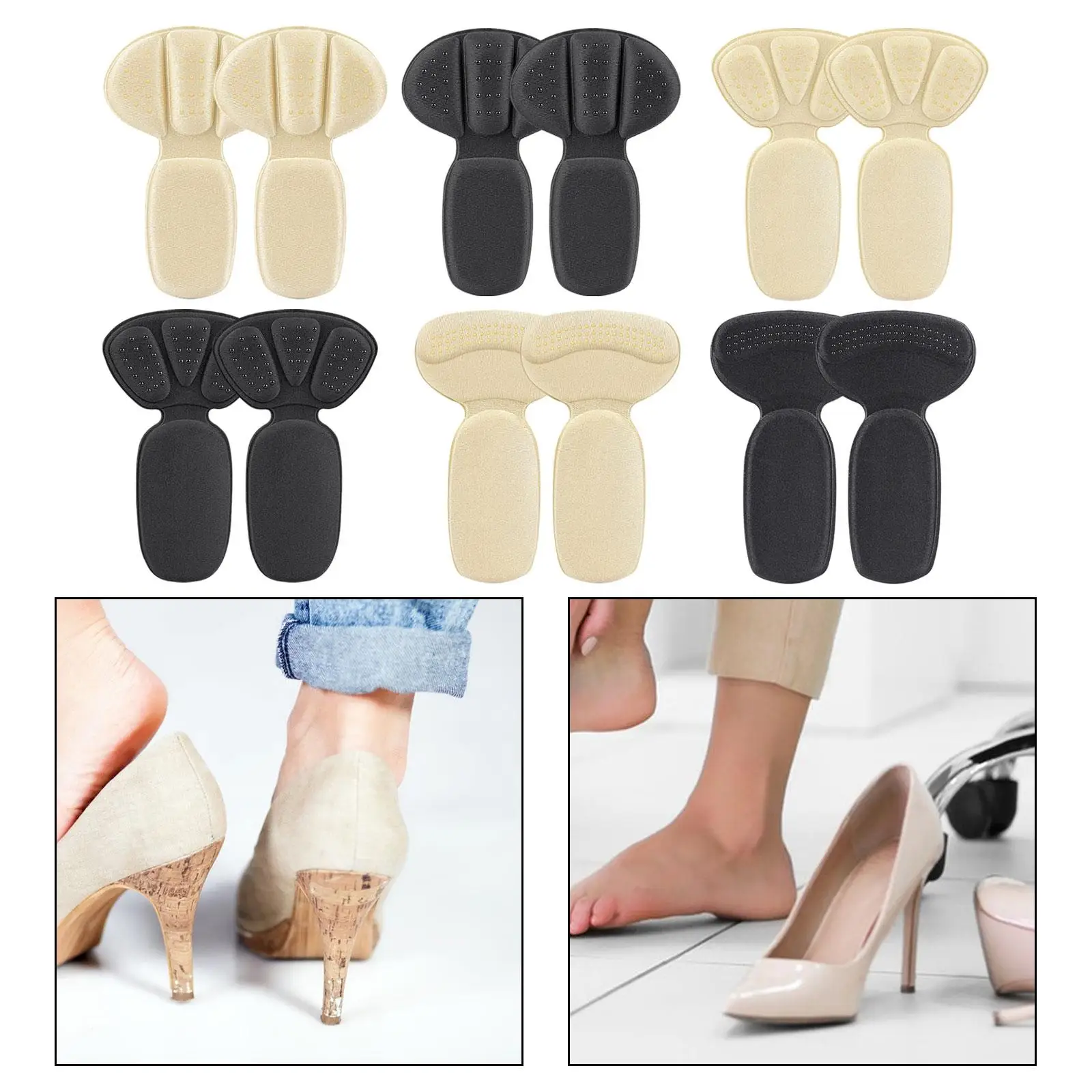 2 in 1 힐 쿠션 패드 힐 프로텍터 신발 깔창, 가벼운 미끄럼 방지 신발 패드 힐 쿠션 인서트 힐 가드 라이너