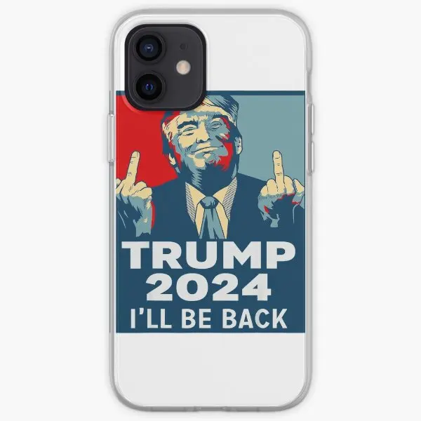 Trump 2024 Ill Be Back Optimized Iphone  Phone Case Customizable for iPhone X XS XR Max 11 12 13 14 Pro Max Mini 6 6S 7 8 Plus